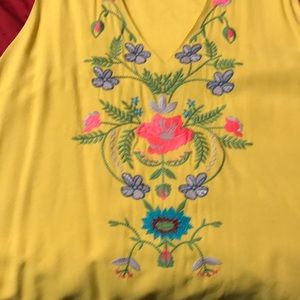 COPY - Yellow embroidered tunic